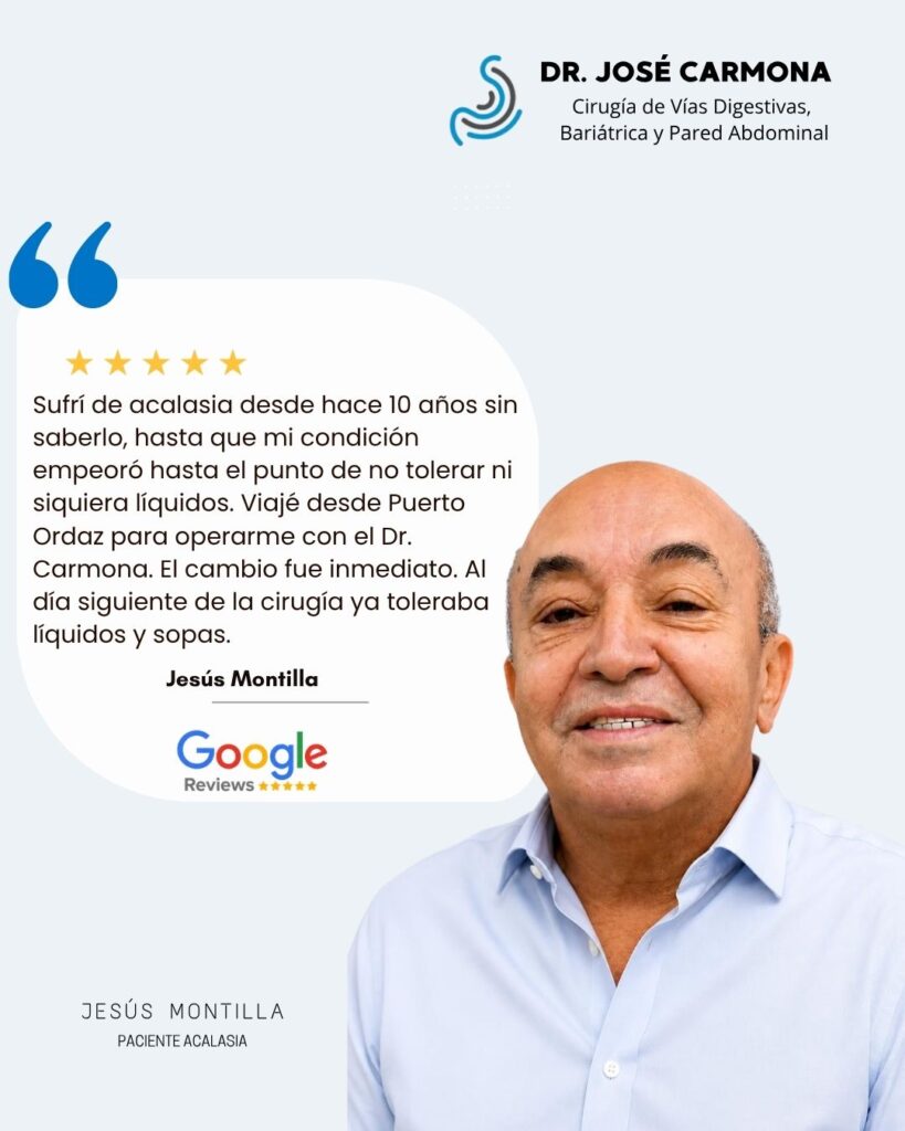 Testimonio de Jesús Montilla - Tratamiento de Acalasia - Dr. José Carmona