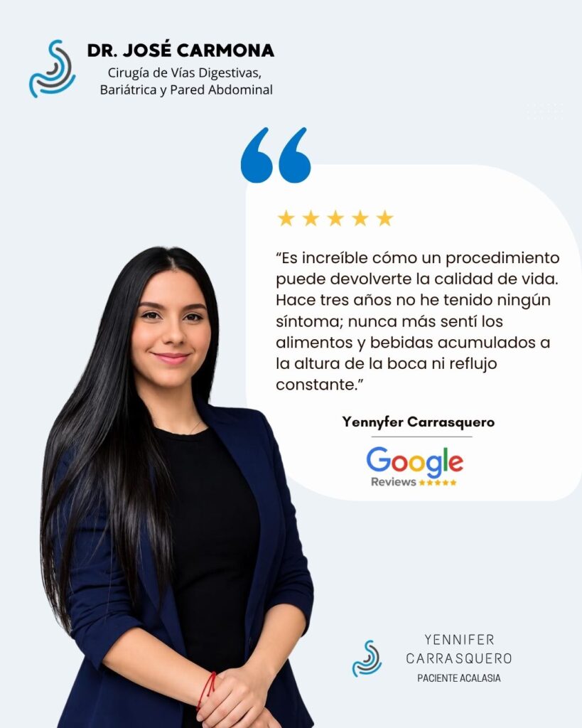 Testimonio de Yennifer Carraquero - Tratamiento de Acalasia - Dr. José Carmona